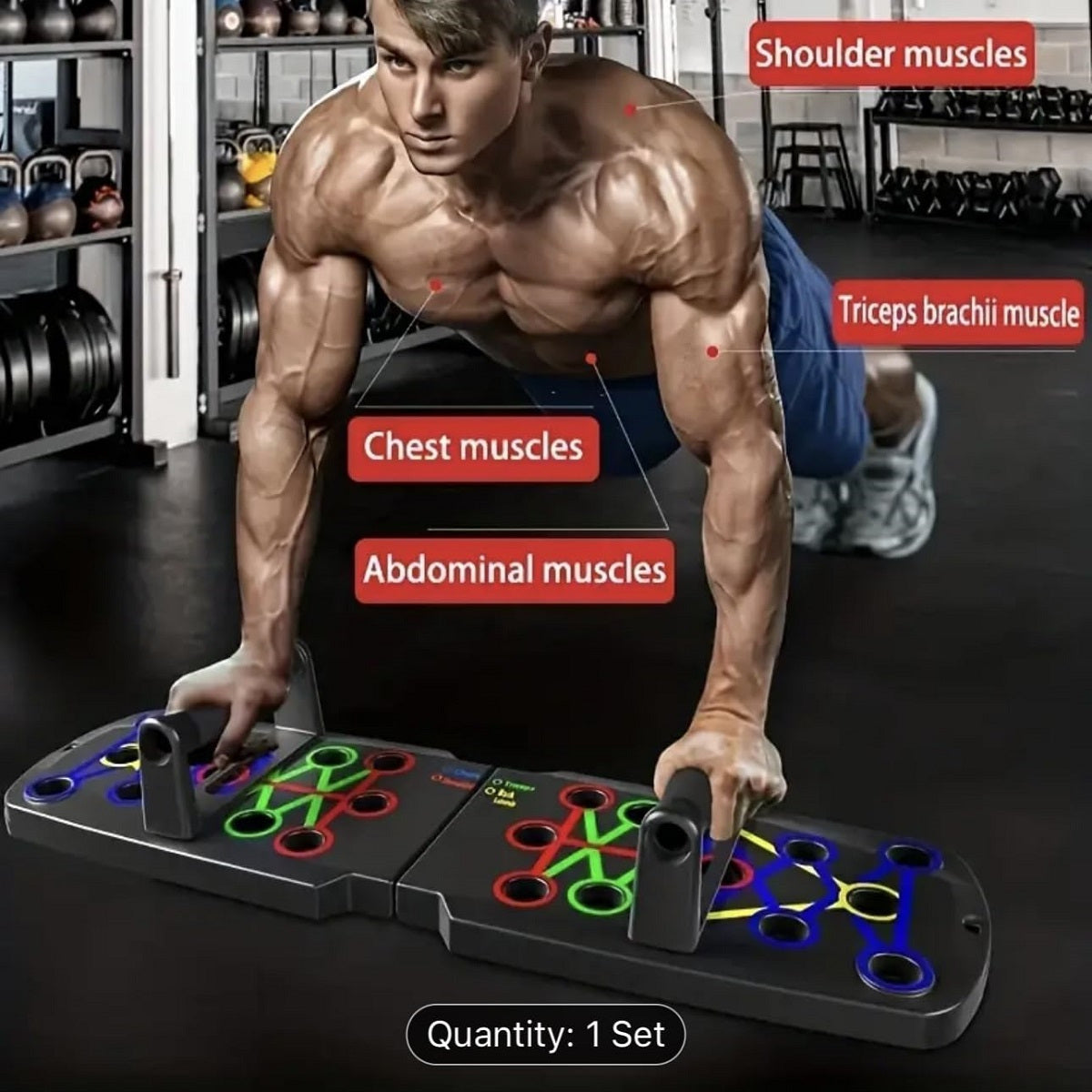 Multifunctional Push Up Board System For Home Workouts