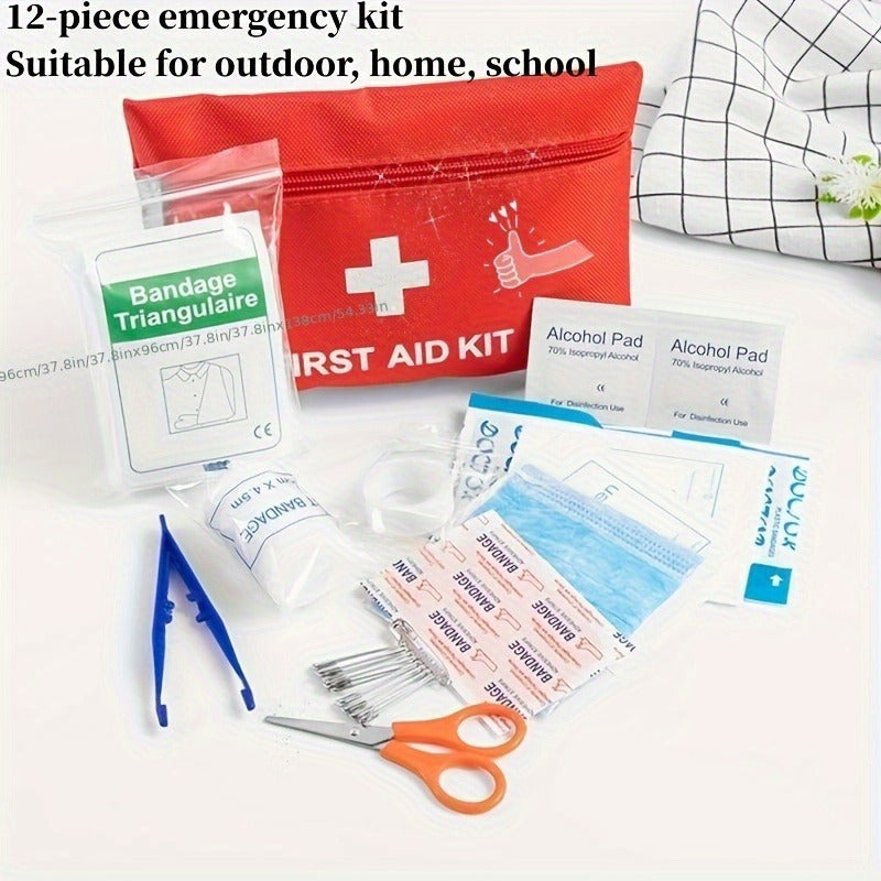 Complete Outdoor First Aid Kit with Portable Bag