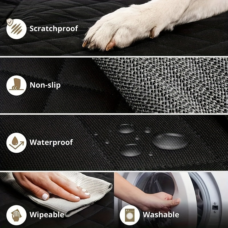 Deluxe Dog Car Seat Cover with Zipper - Scratch & Hair Resistant Pet Seat Protector for Cars, Trucks, and SUVs