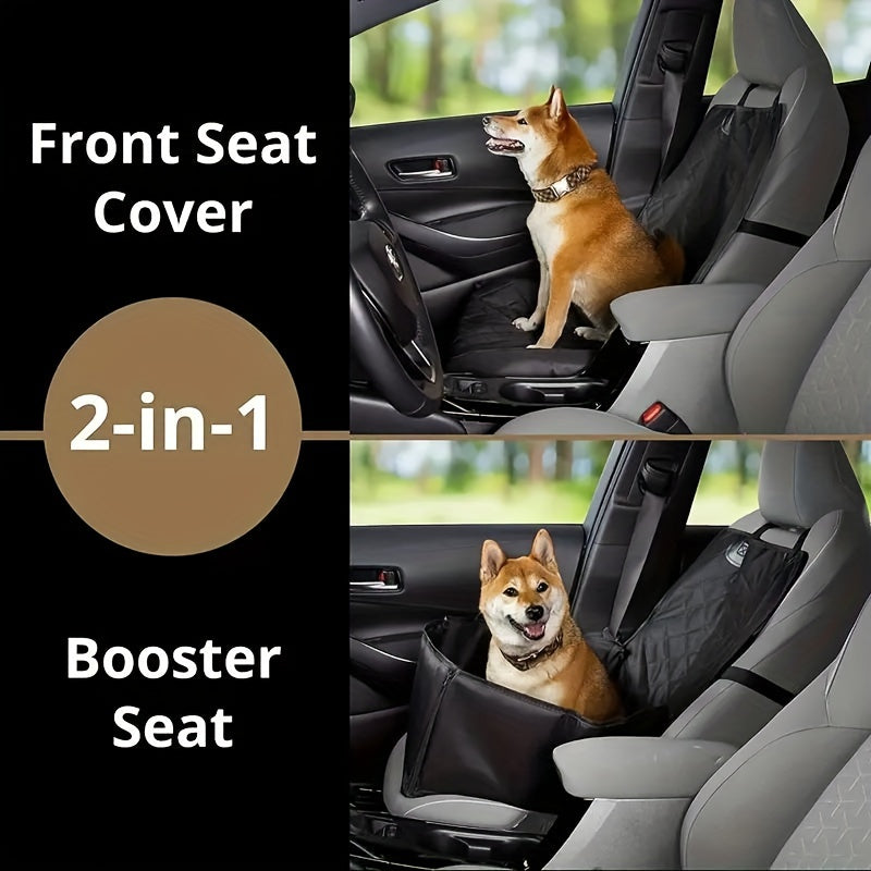 Deluxe Dog Car Seat Cover with Zipper - Scratch & Hair Resistant Pet Seat Protector for Cars, Trucks, and SUVs