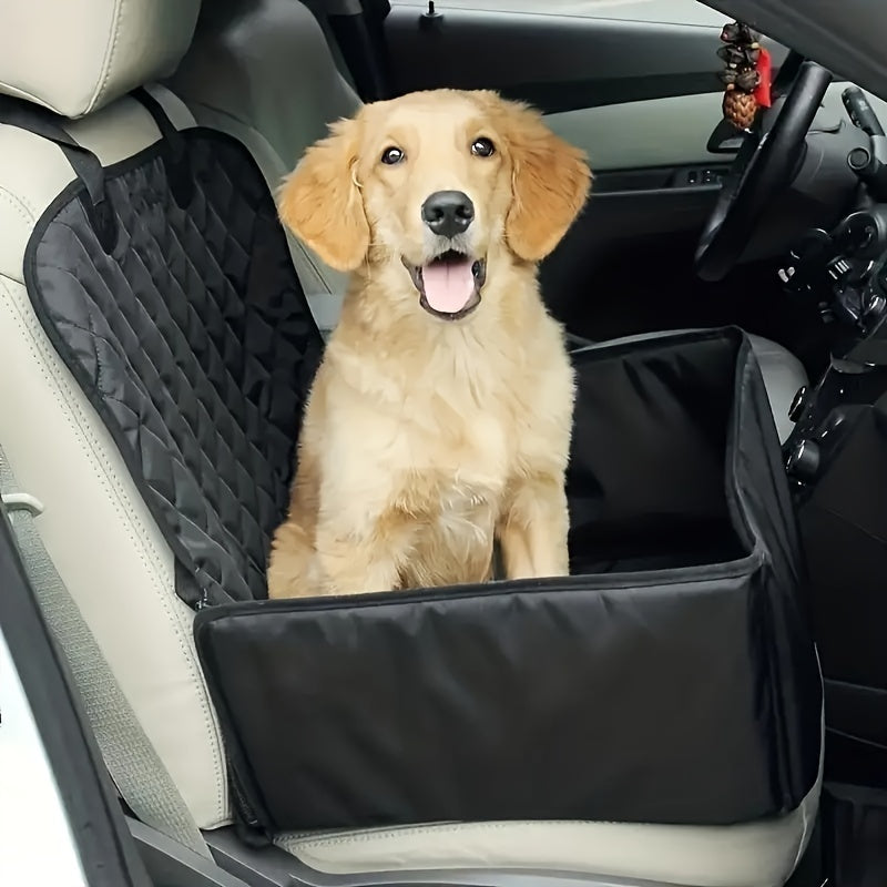 Deluxe Dog Car Seat Cover with Zipper - Scratch & Hair Resistant Pet Seat Protector for Cars, Trucks, and SUVs