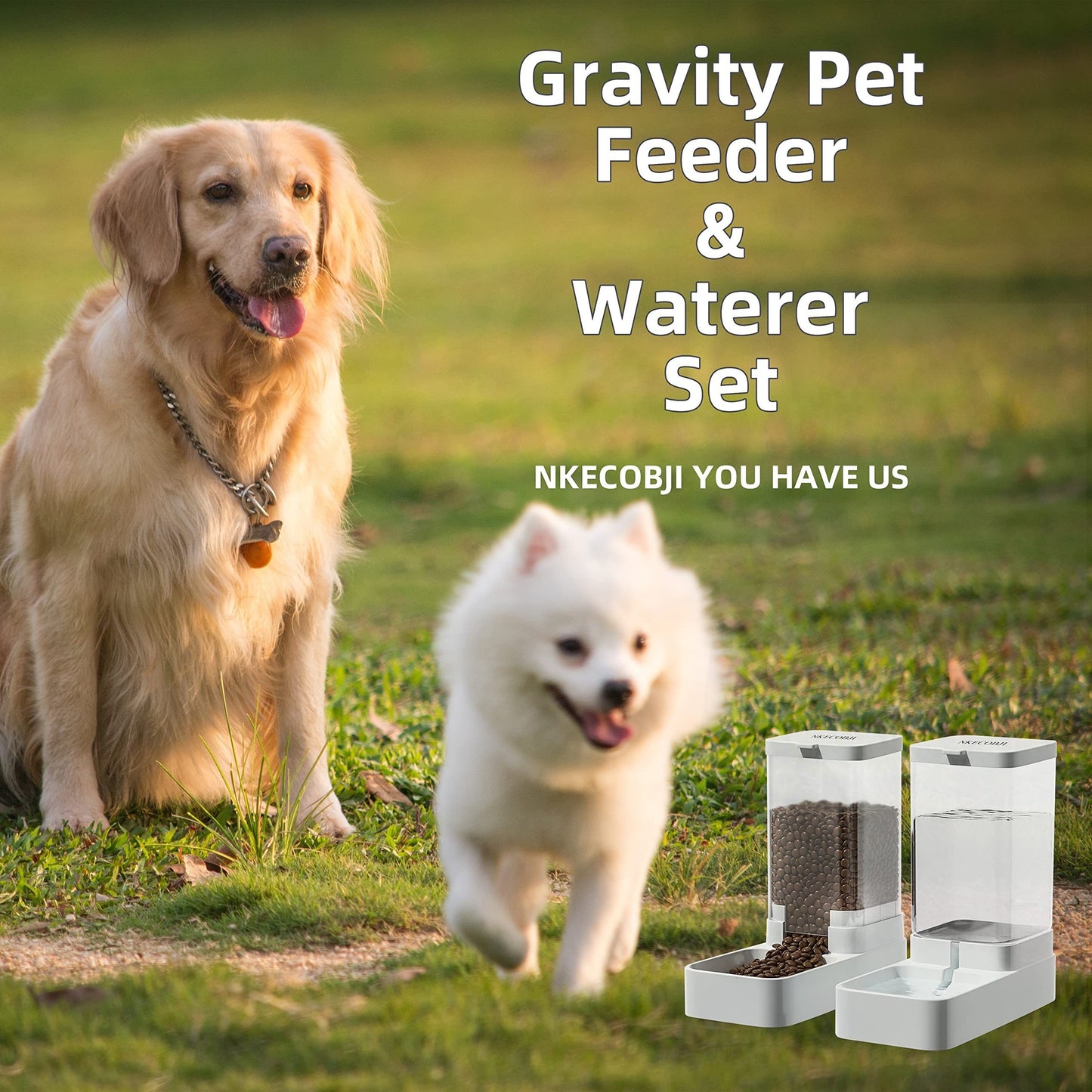 3.8L Large Capacity Pet Feeder Plus - Automatic Water Dispenser Set