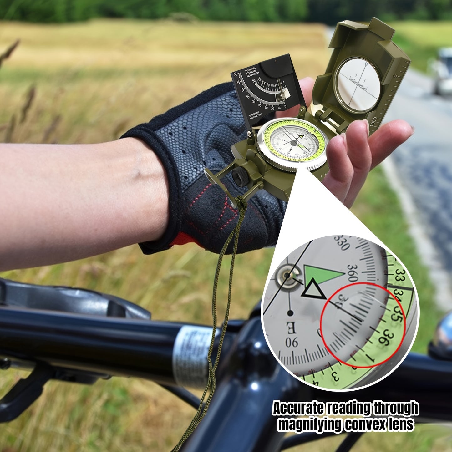 Multifunctional Luminous Dial Waterproof Anti-fog Accurate Military Compass