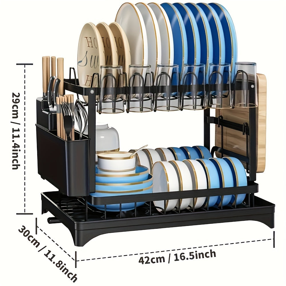 2-Tier Rustproof Dish Rack