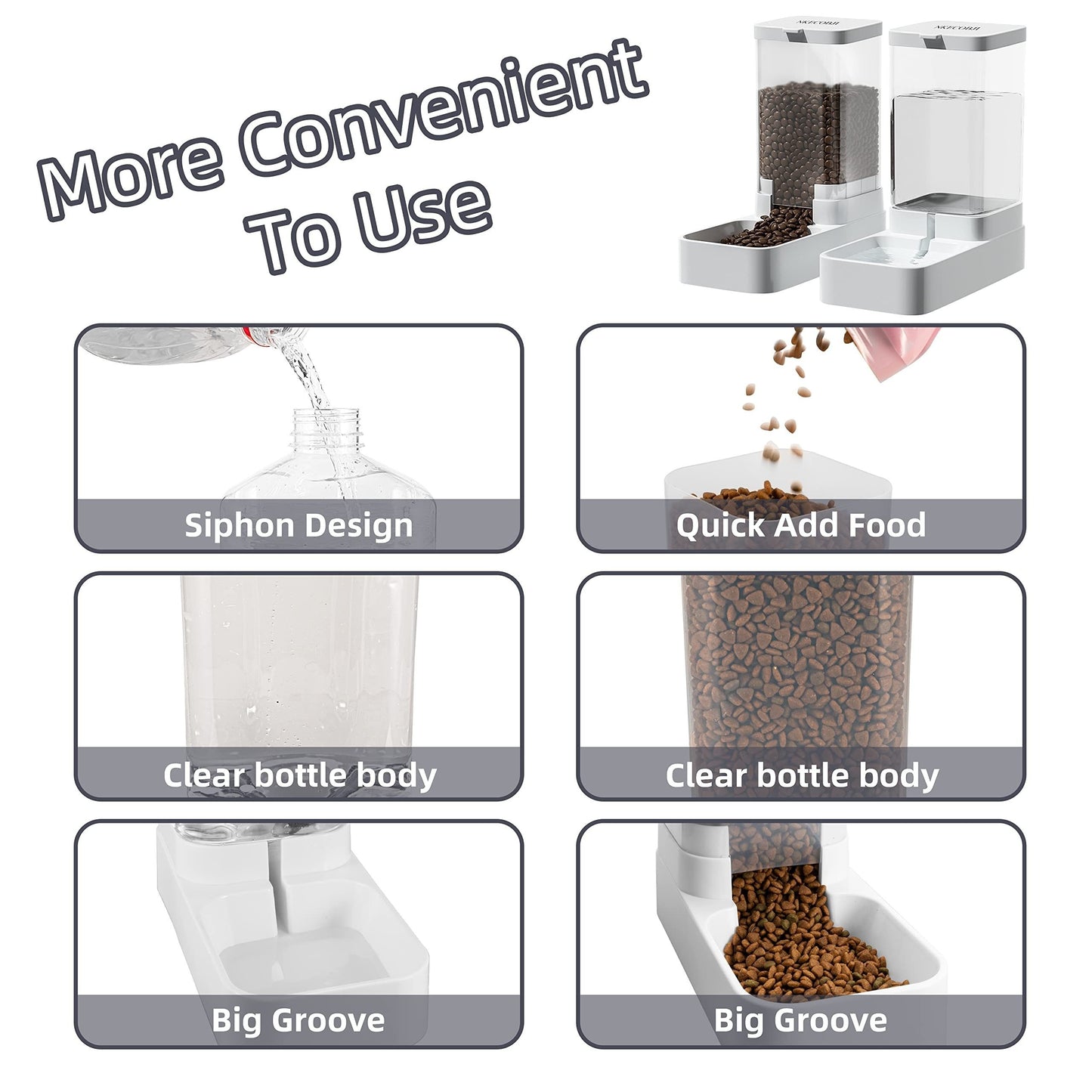 3.8L Large Capacity Pet Feeder Plus - Automatic Water Dispenser Set