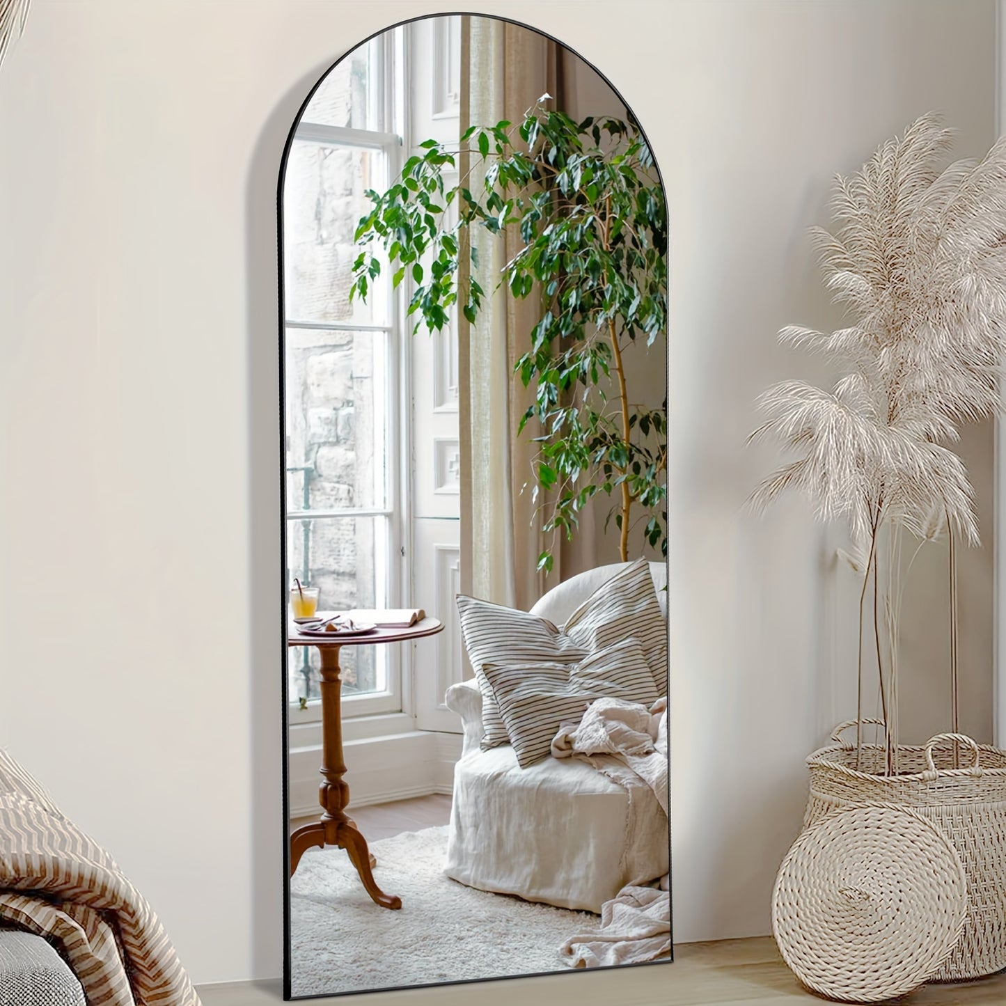 Standing Full Body Mirror - Sturdy Aluminum Alloy Frame,