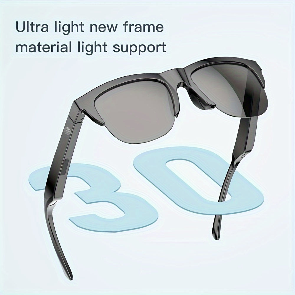 Smart Glasses with Open Ear Headphones