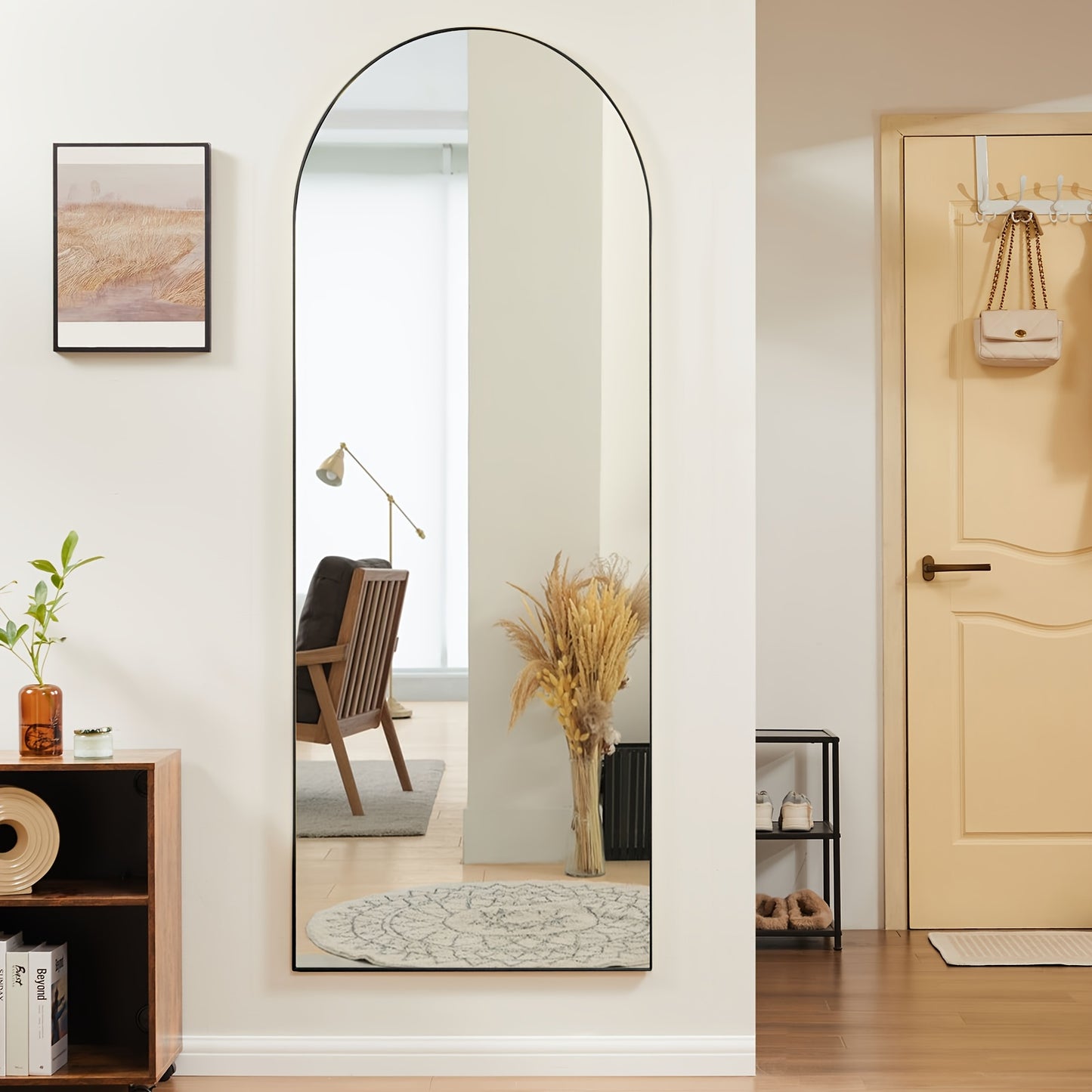 Standing Full Body Mirror - Sturdy Aluminum Alloy Frame,