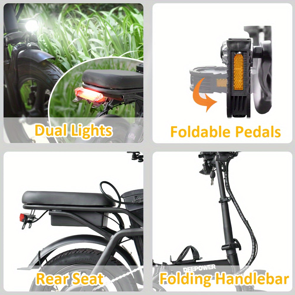 Foldable E-bike For Adults, 400W Motor 20MPH Max Speed