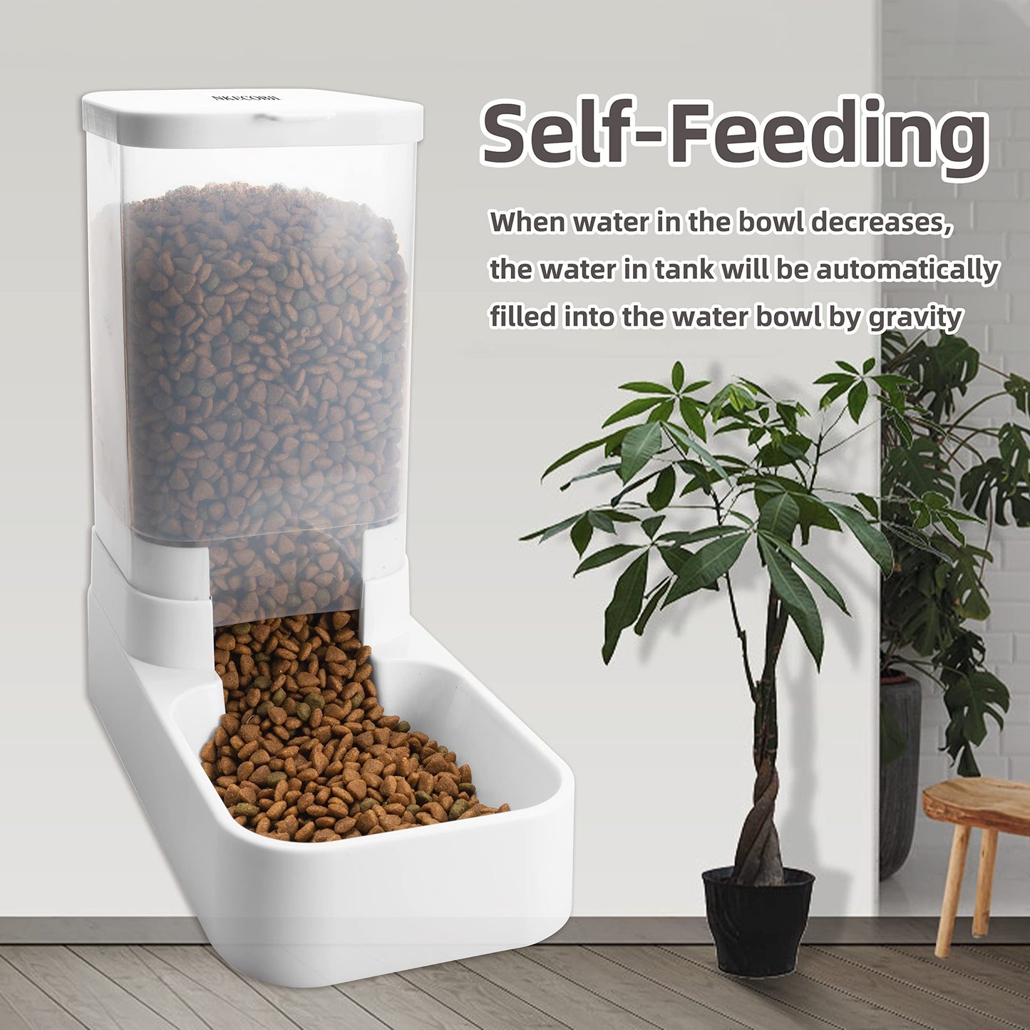 3.8L Large Capacity Pet Feeder Plus - Automatic Water Dispenser Set
