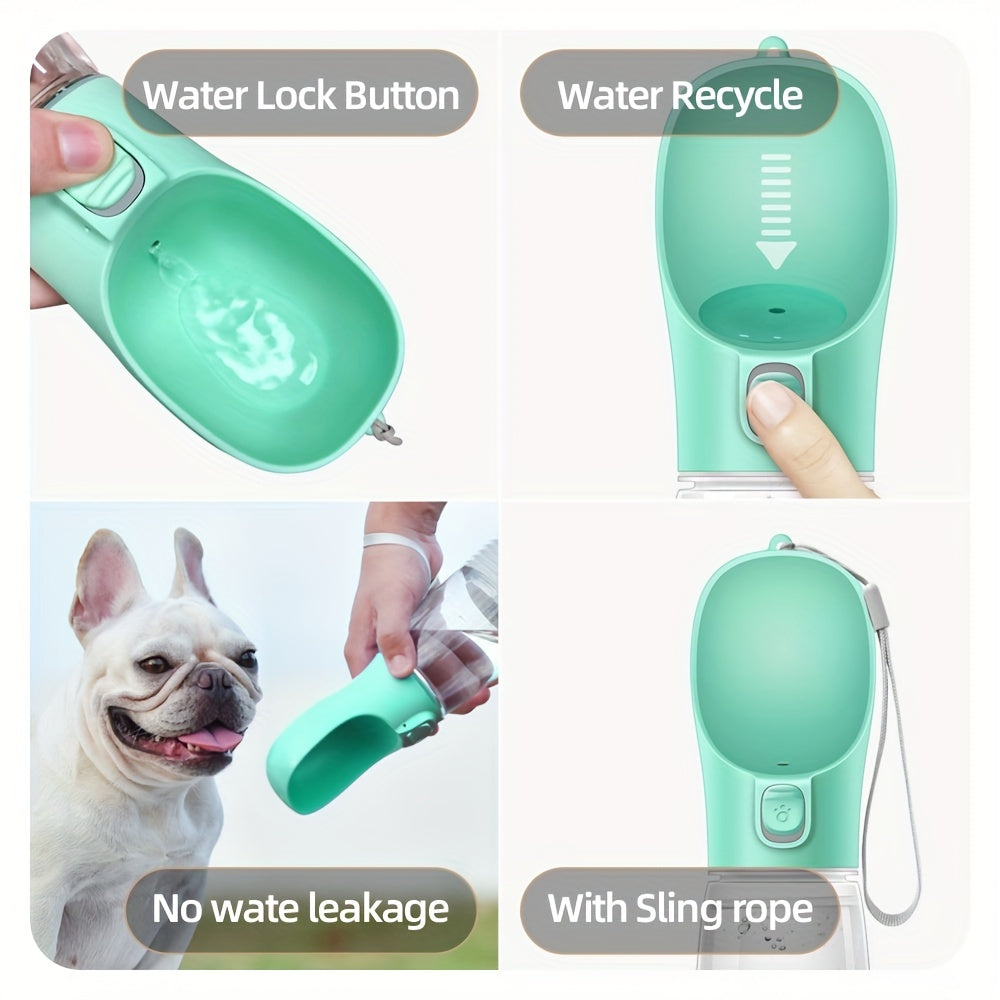 Travel-Ready Dog Water Bottle: Leak-Proof & Hygienic.