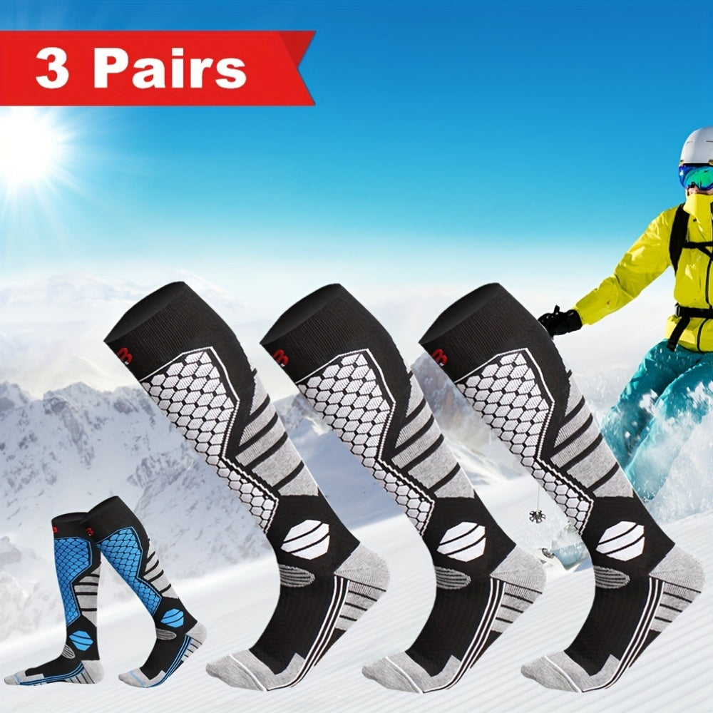 3 Pairs Men's Winter Thick Warm Breathable Socks