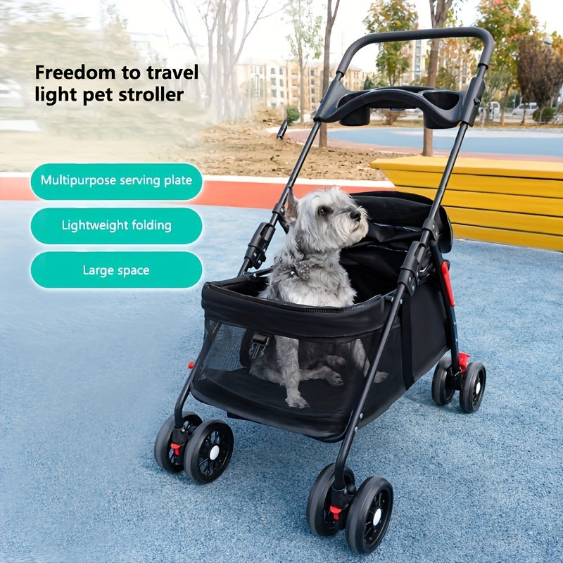 Deluxe Pet Stroller For Dogs & Puppies