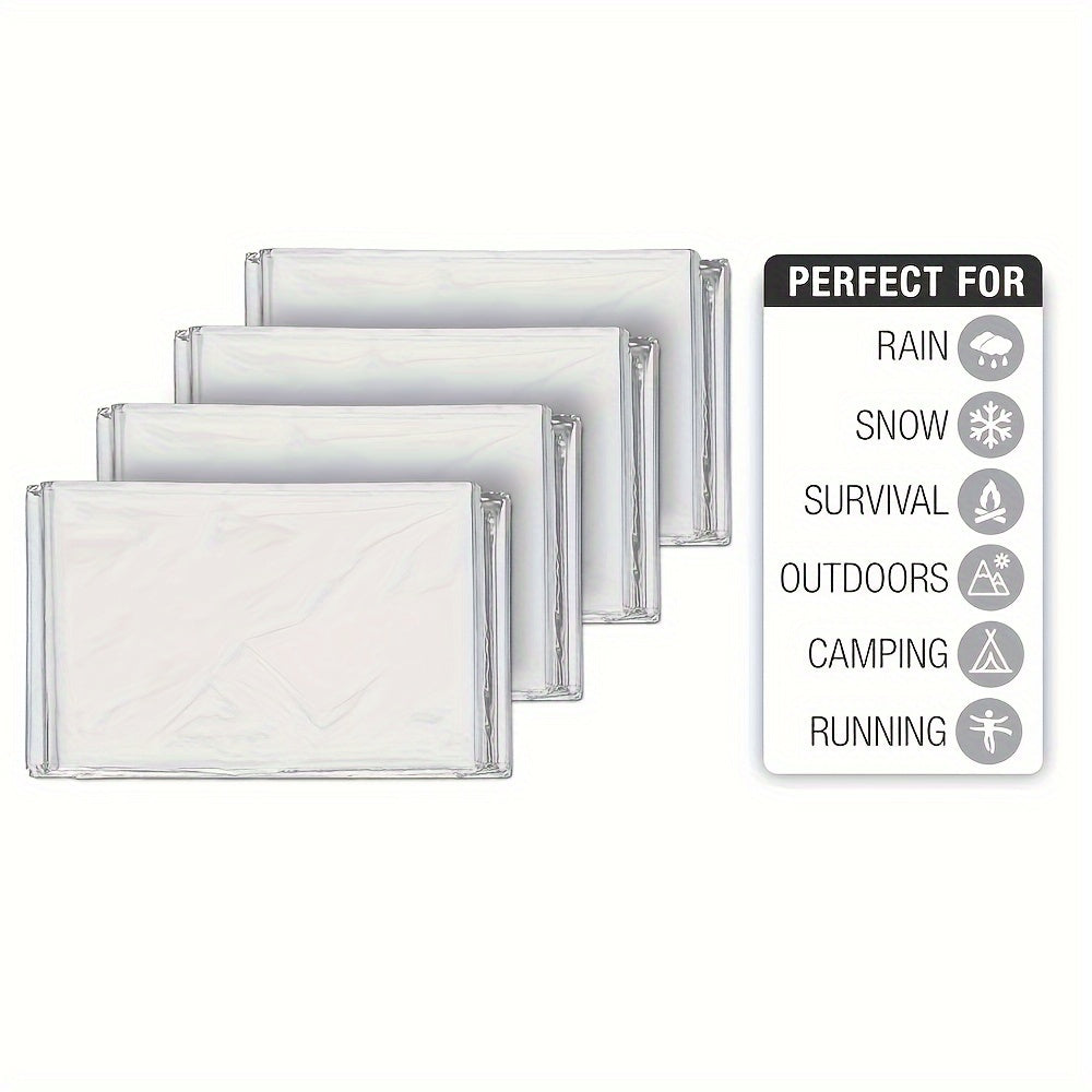 10pc Emergency Mylar Thermal Blankets - 52"x82"