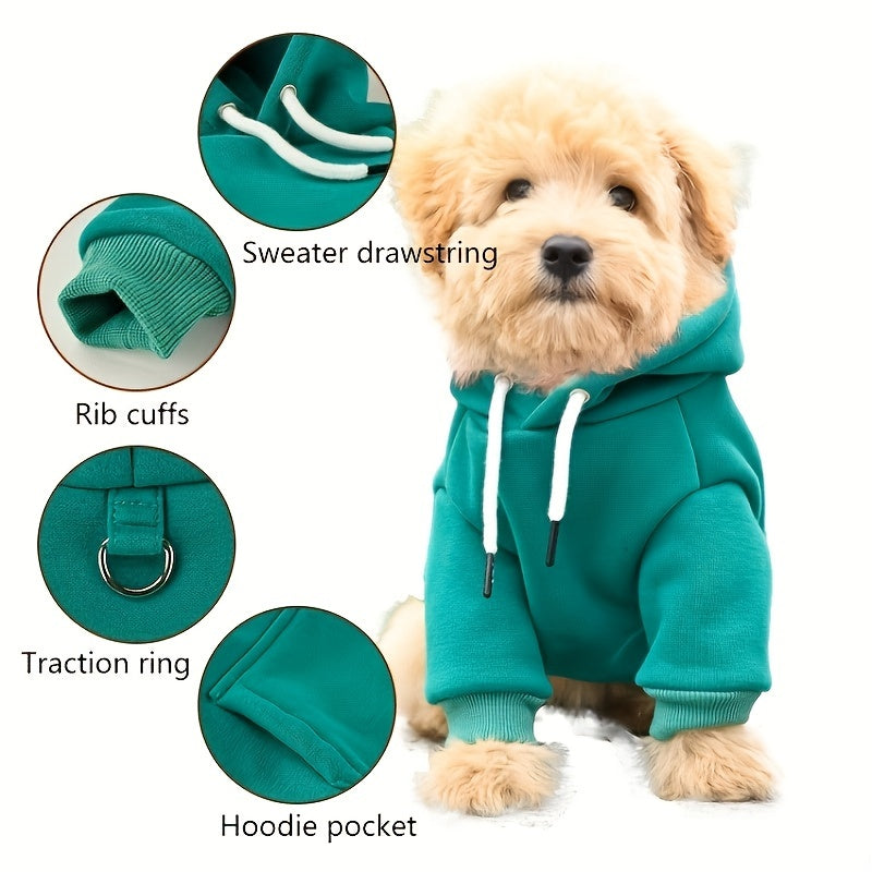 New Dog Hoodie, Pet Sweatshirt With Pocket In The Back, For Small Dogs