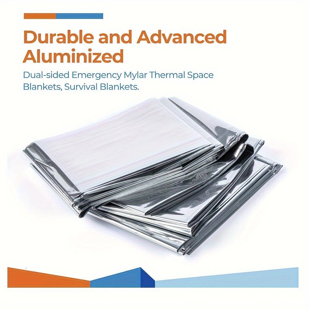 10pc Emergency Mylar Thermal Blankets - 52"x82"