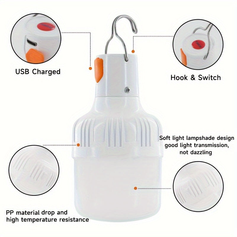 Super-Bright USB Rechargeable Camping Flashlight