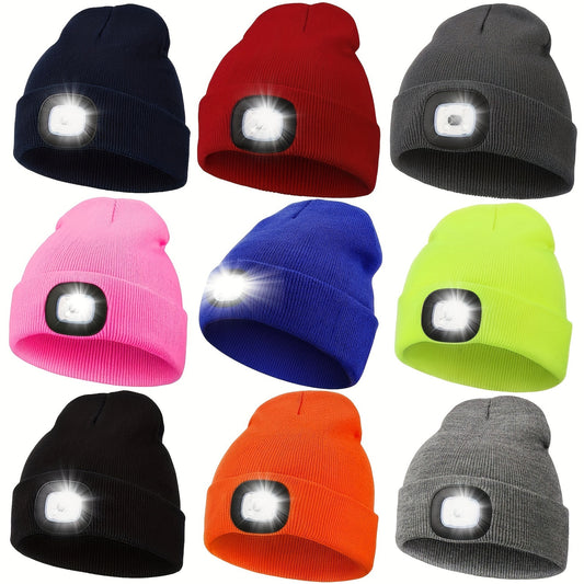 Unisex LED Light Beanie Hat: