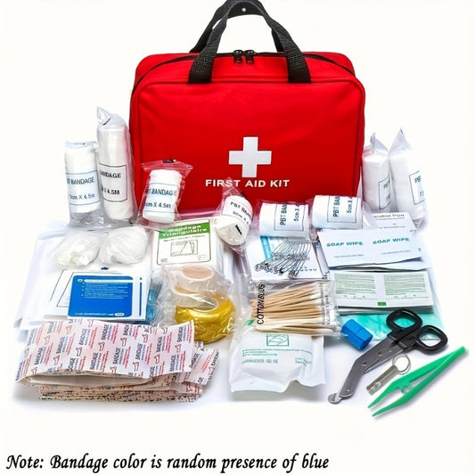 Complete Outdoor First Aid Kit with Portable Bag