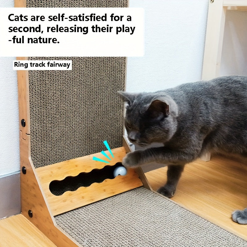 Large L-Shaped Cat Scratcher Board - Double-Sided, Wear-Resistant