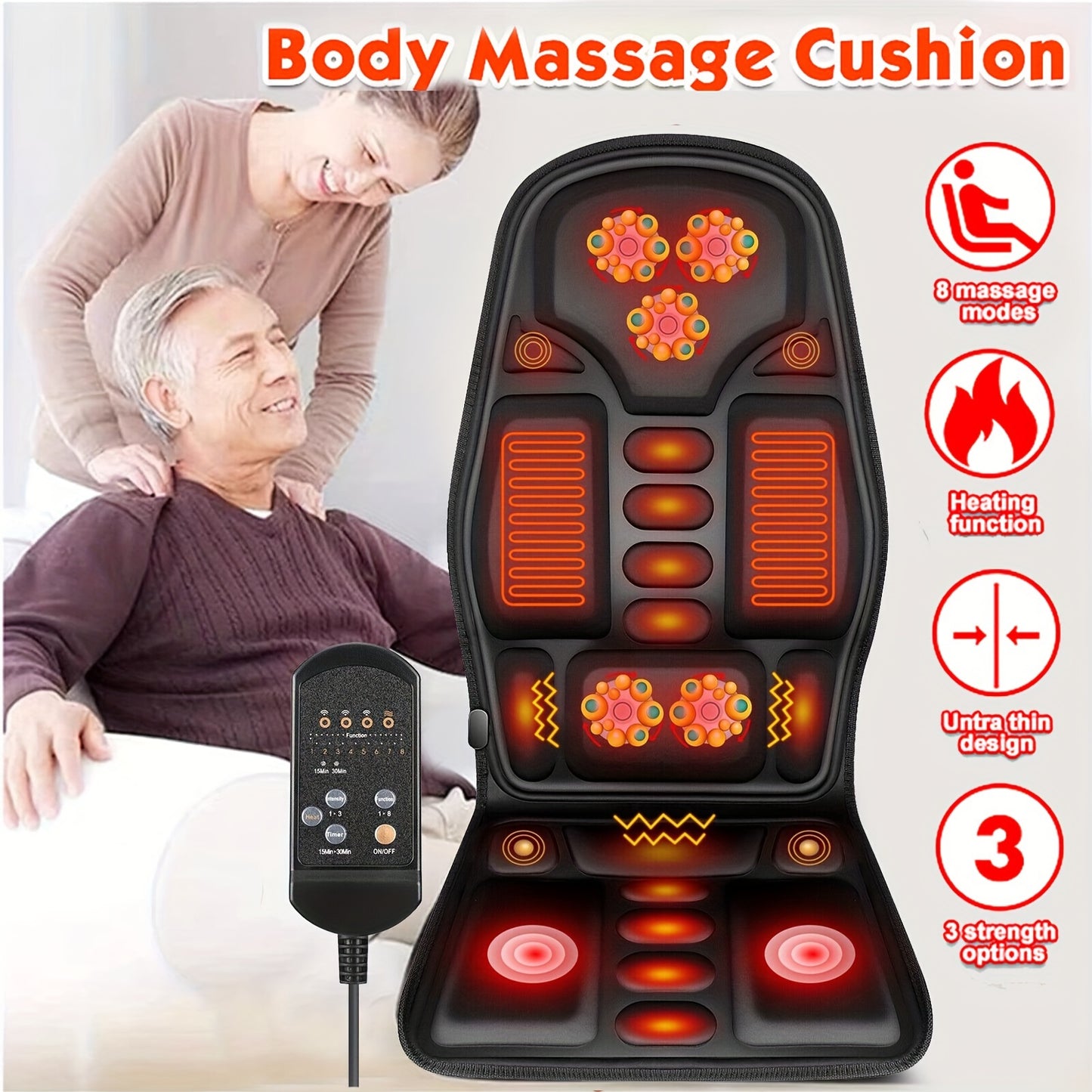 Electric Massage Cushion Cervical Back Massager