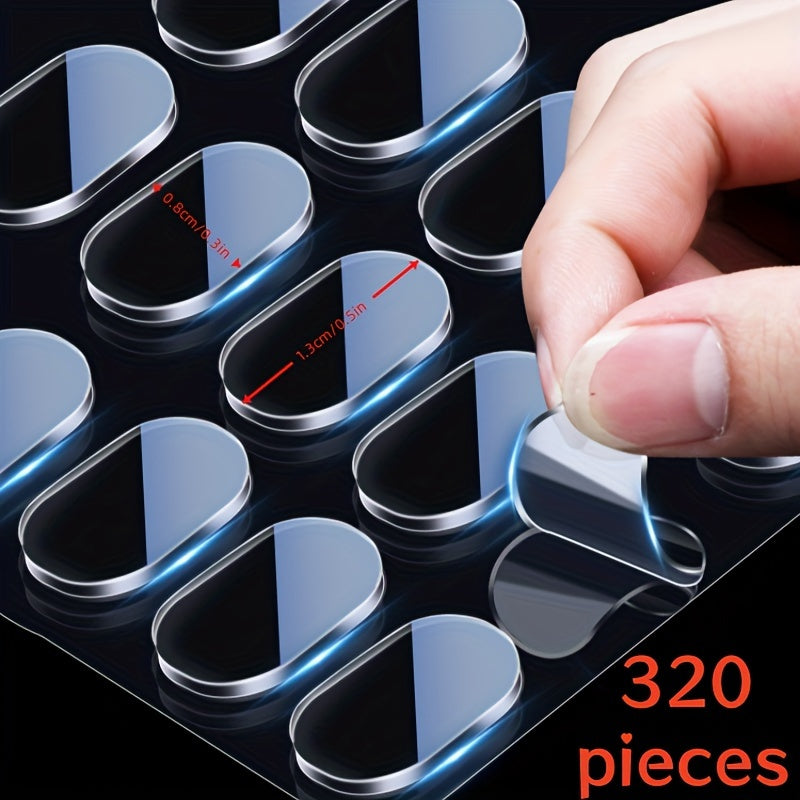 320pcs No-Residue Dual-Sided Waterproof Adhesive Strips