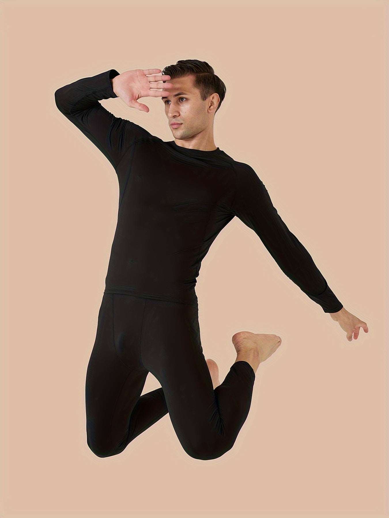 6pcs Men's Thermal Fleece-Lined Base Layer Set