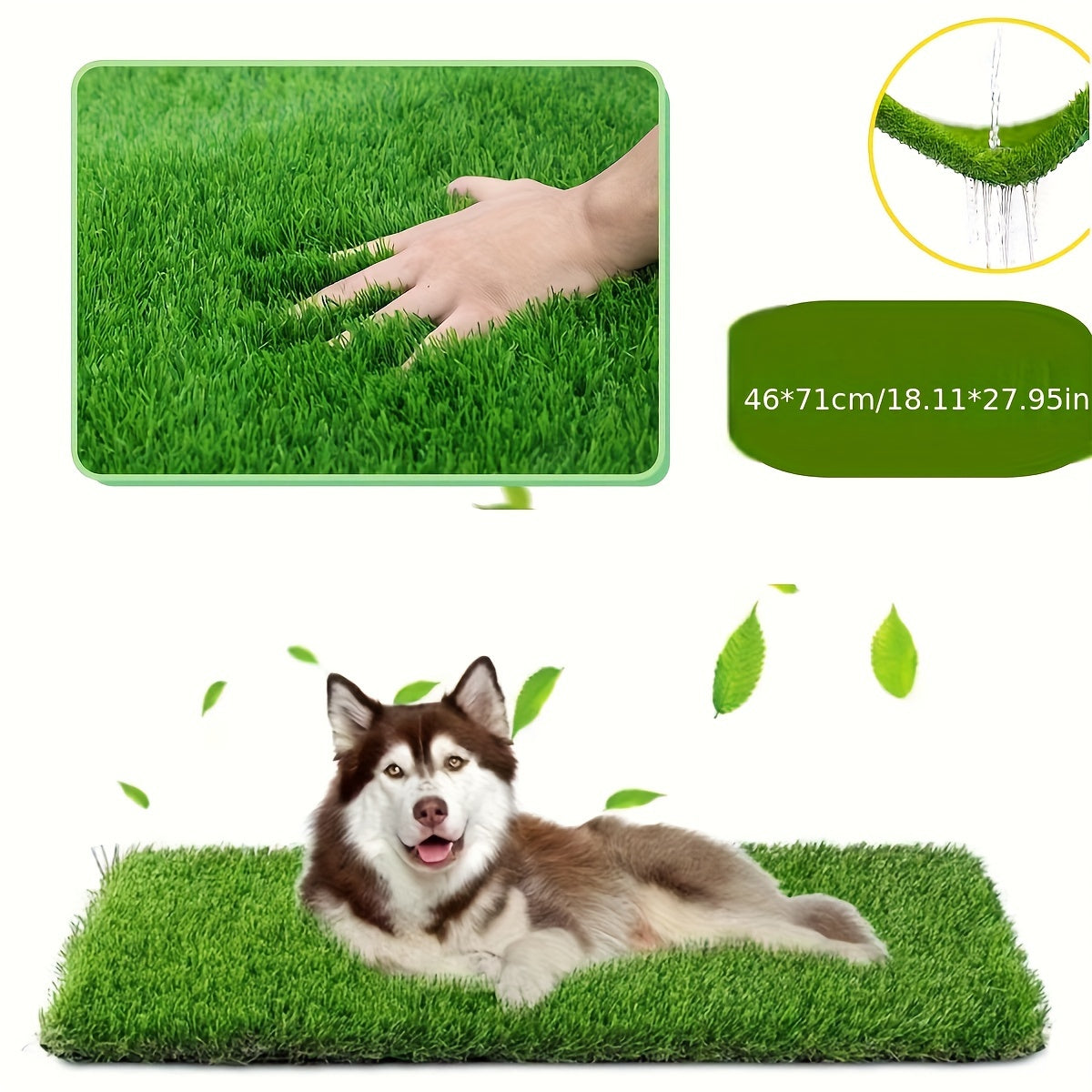 Ultimate Washable Pet Grass Mat - Reusable, Odor-Control