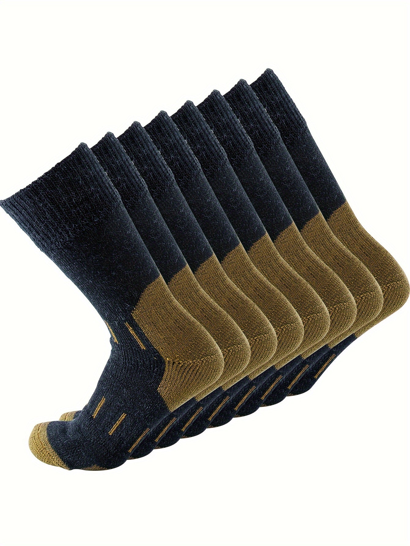 4 Pairs of Premium 79% Merino Wool Athletic Crew Socks for Men - US Sizes 10-13