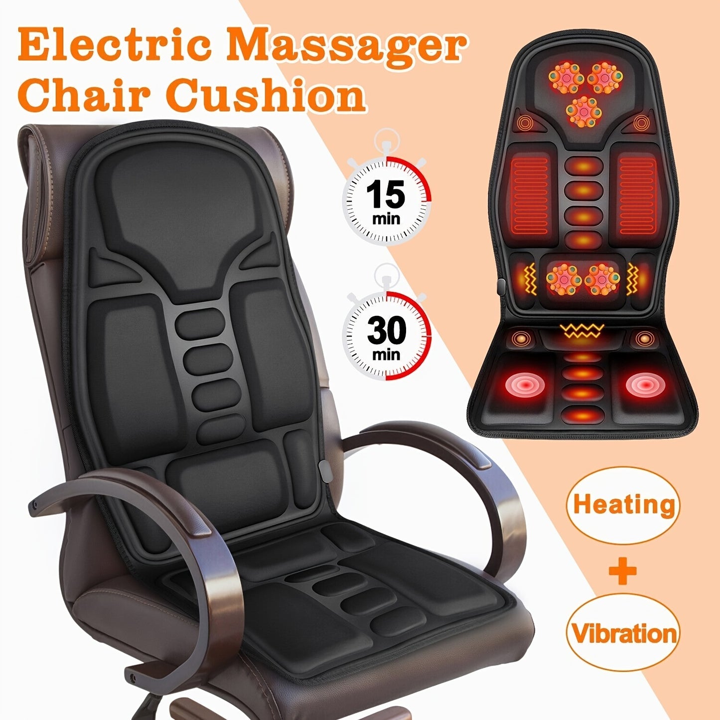 Electric Massage Cushion Cervical Back Massager