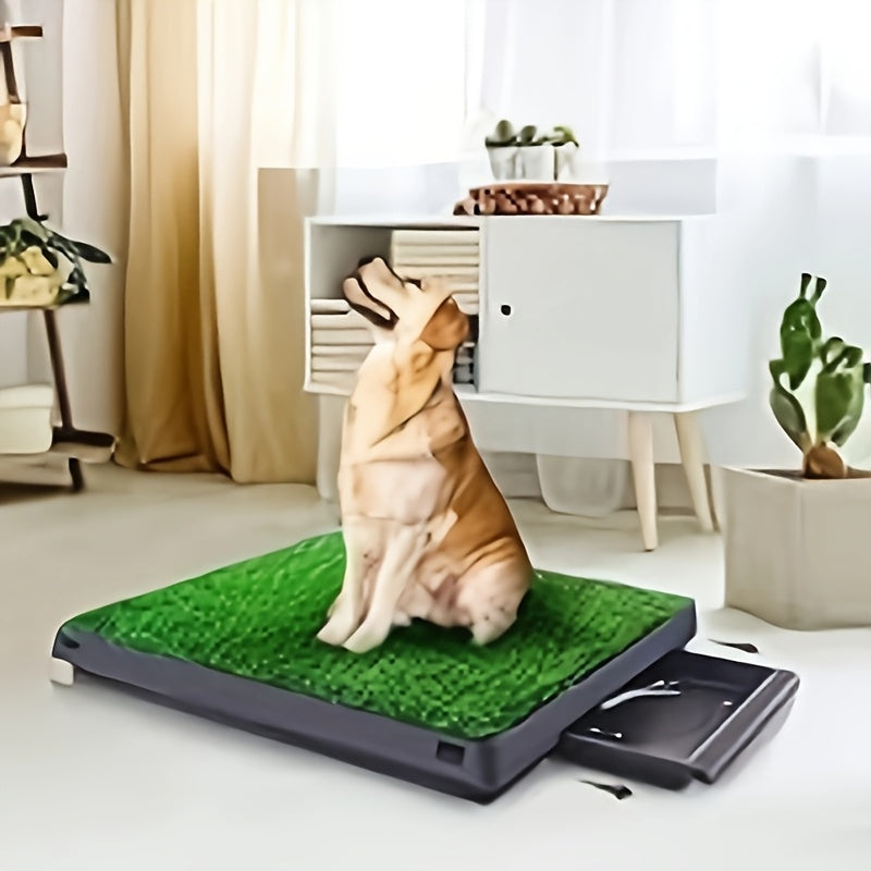 25" X 20" Dog Grass Pad Indoor Potty With Collection Tray