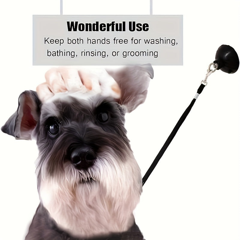 Bathing Tether with Suction Cup Anchor, Pet Grooming Bathtub Restraint.