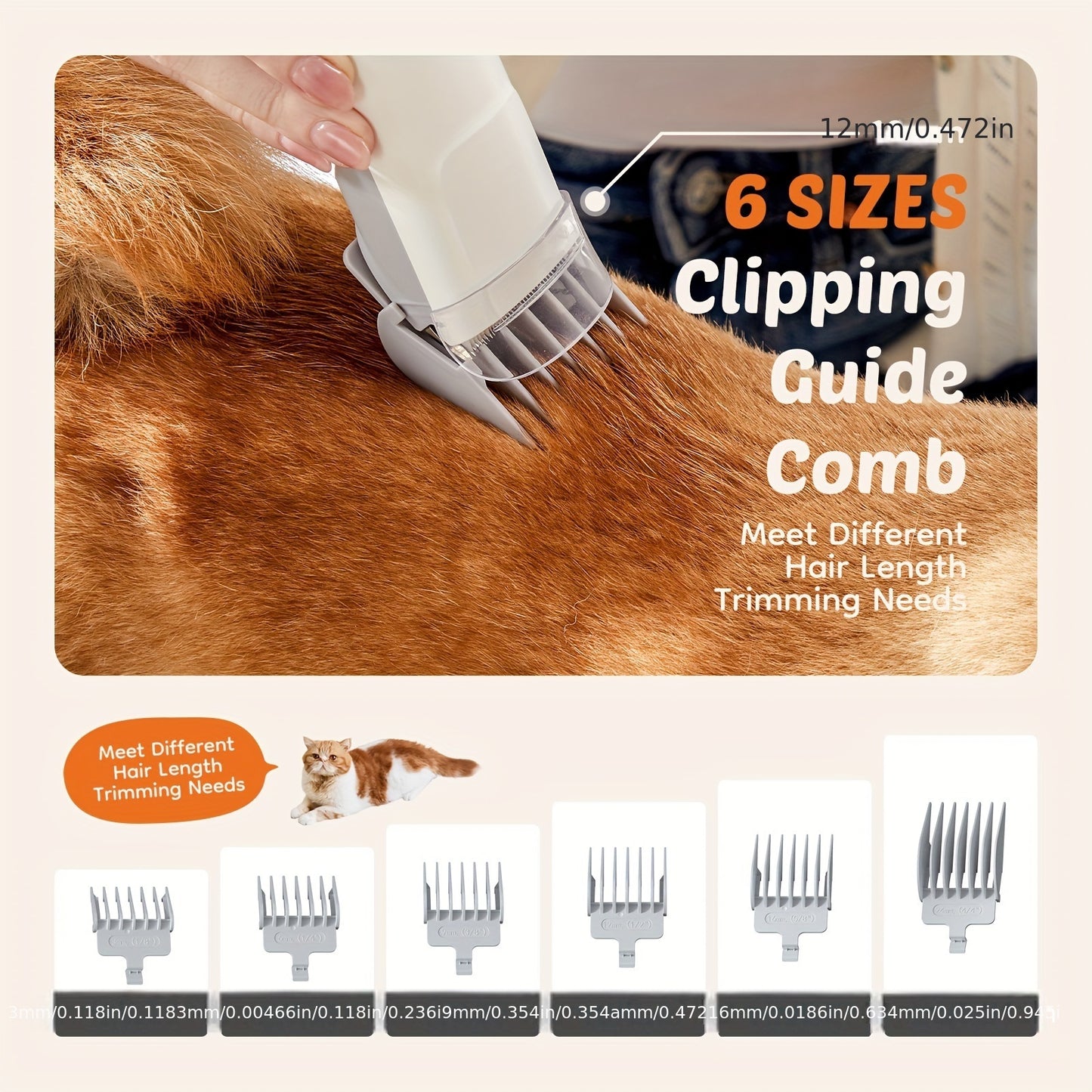 5-in-1 Pet Grooming Vacuum Kit - Strong 99% Pet Hair Removal.