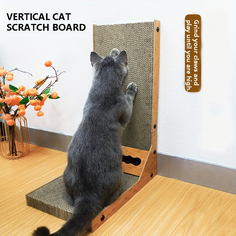 Large L-Shaped Cat Scratcher Board - Double-Sided, Wear-Resistant