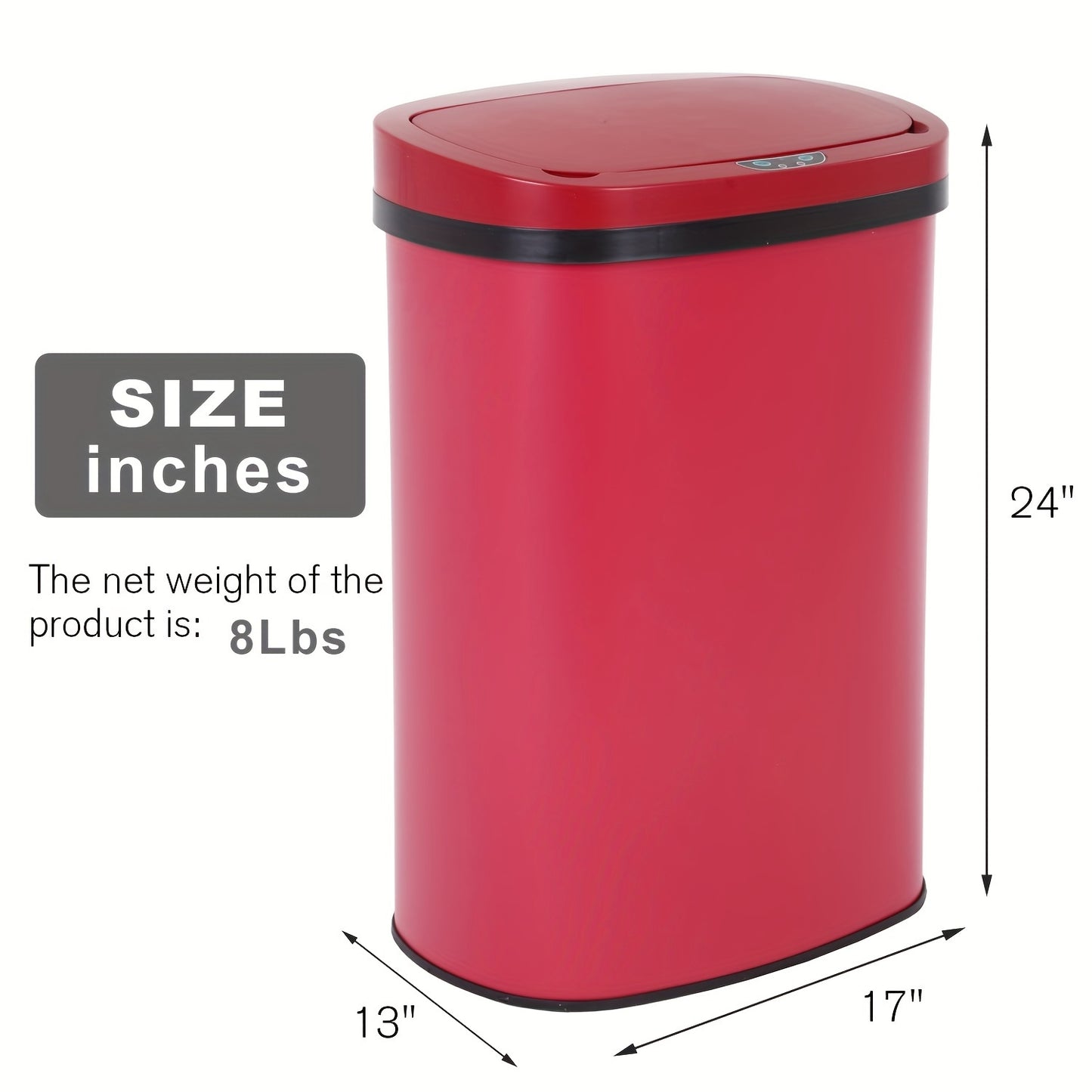 13 Gallon Trash Can Kitchen Waste Bin