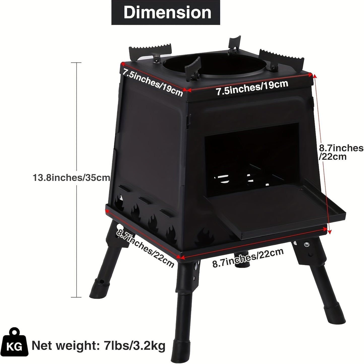 Wood Burning Portable Camp Stove,