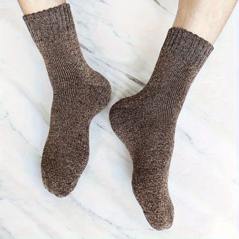 5 Pairs Merino Wool Warm Crew Socks