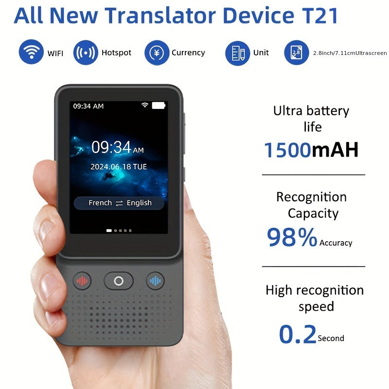 138 Languages Real-Time Portable Voice Translator