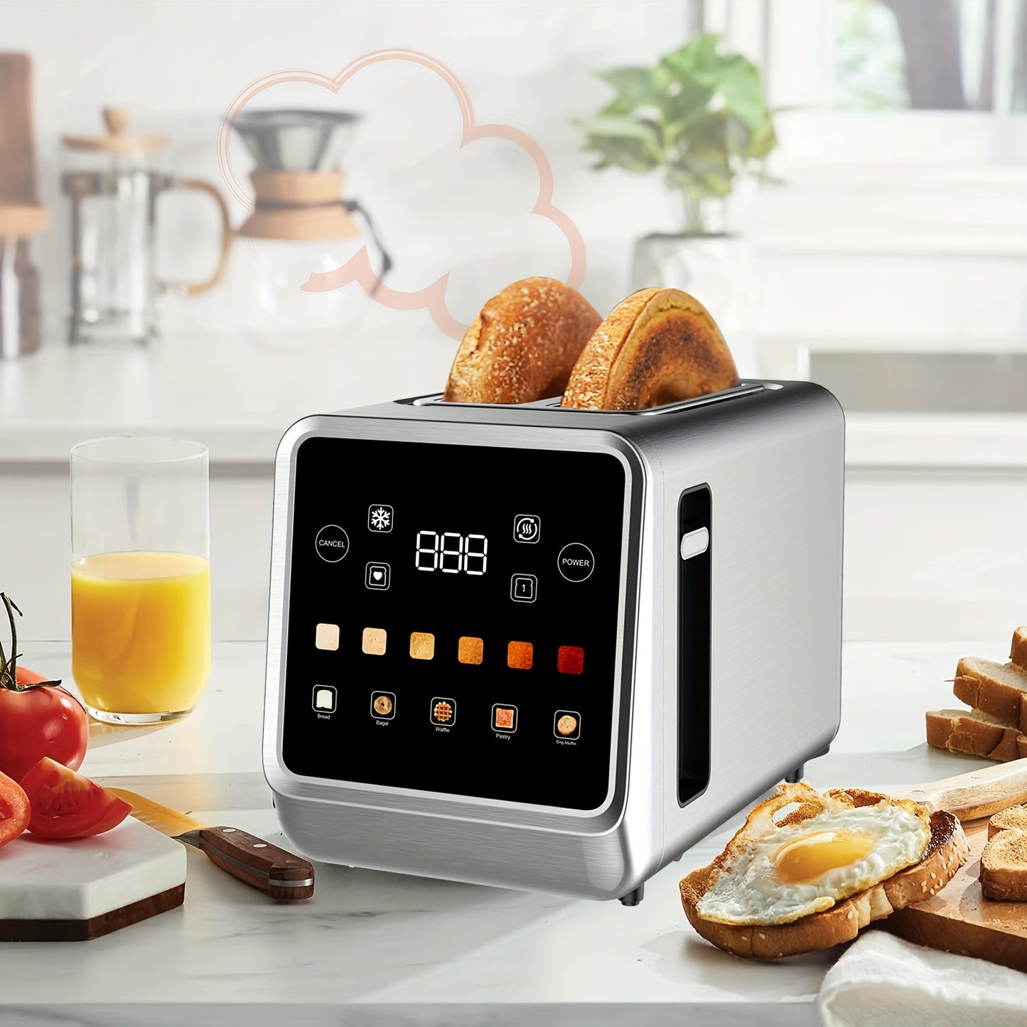 2-Slice Stainless Steel Toaster