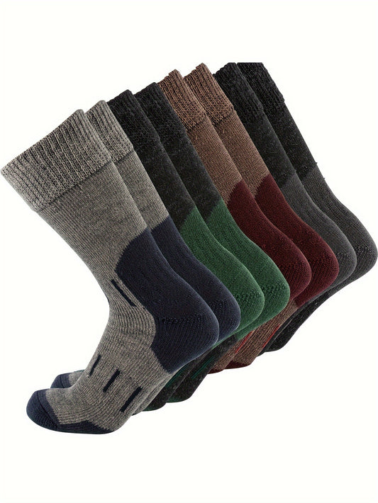 4 Pairs of Premium 79% Merino Wool Athletic Crew Socks for Men - US Sizes 10-13