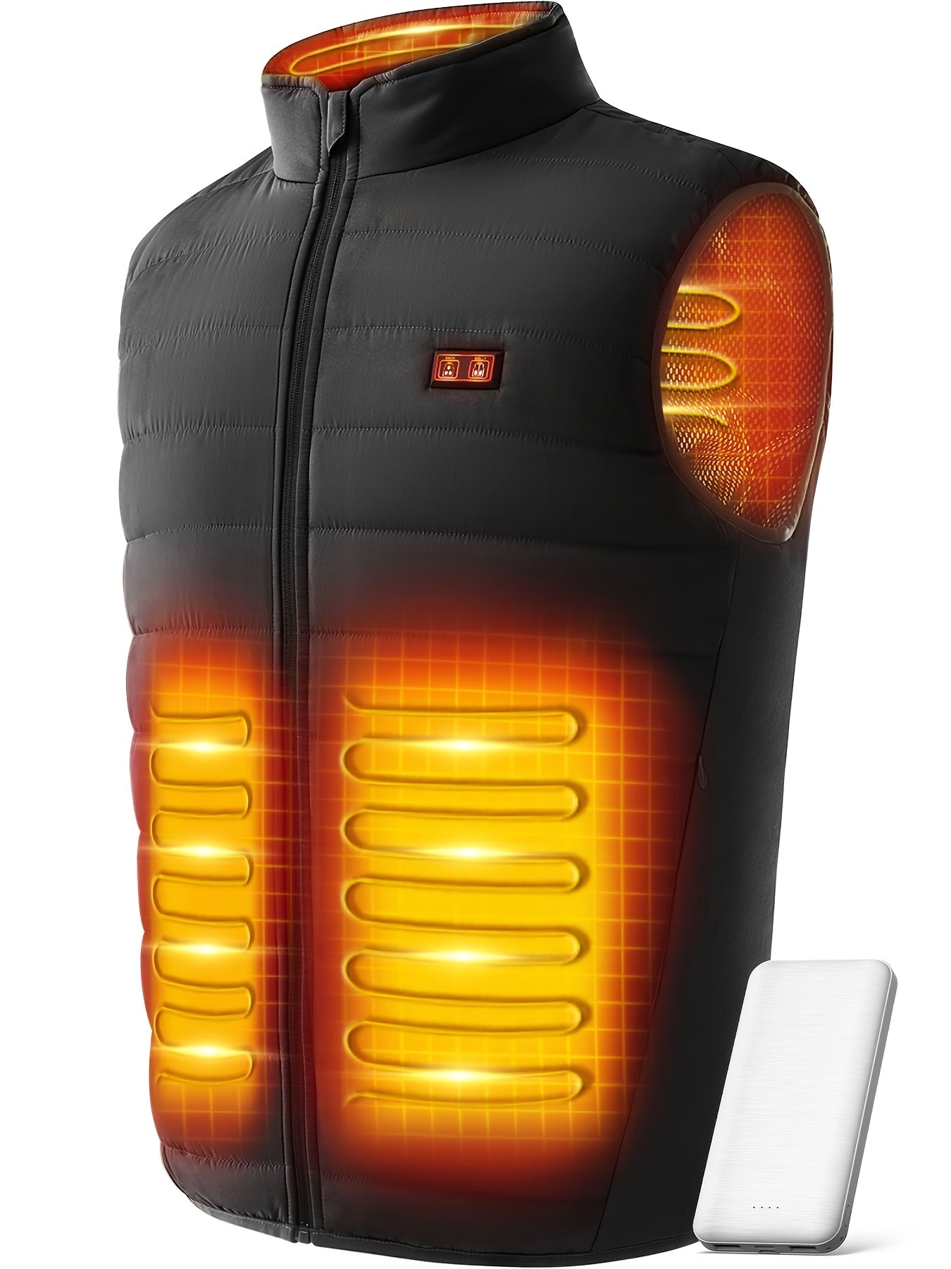 1pc Men's Heated Vest with 12000mAh Battery