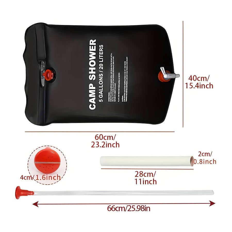 5.28gal Portable Camping Shower Bag