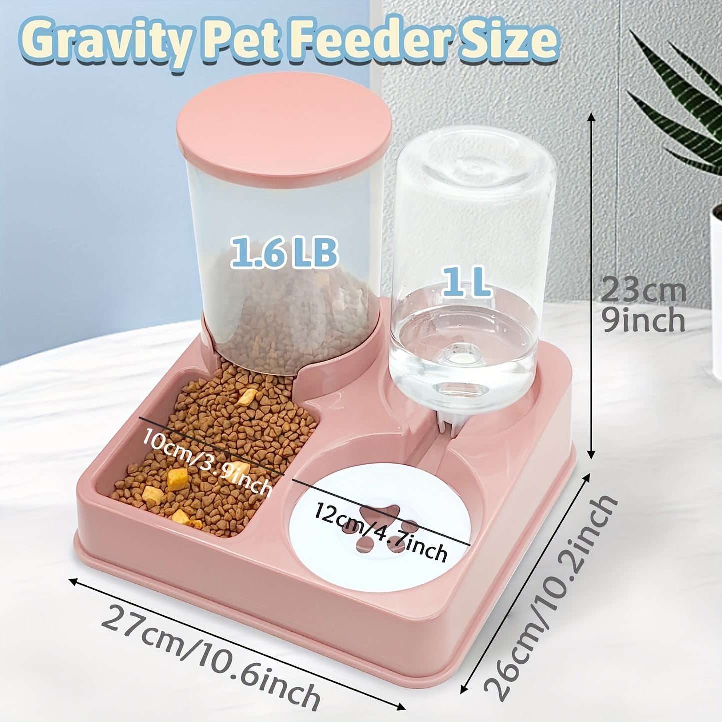 2-in-1 Automatic Pet Feeder and Waterer Set