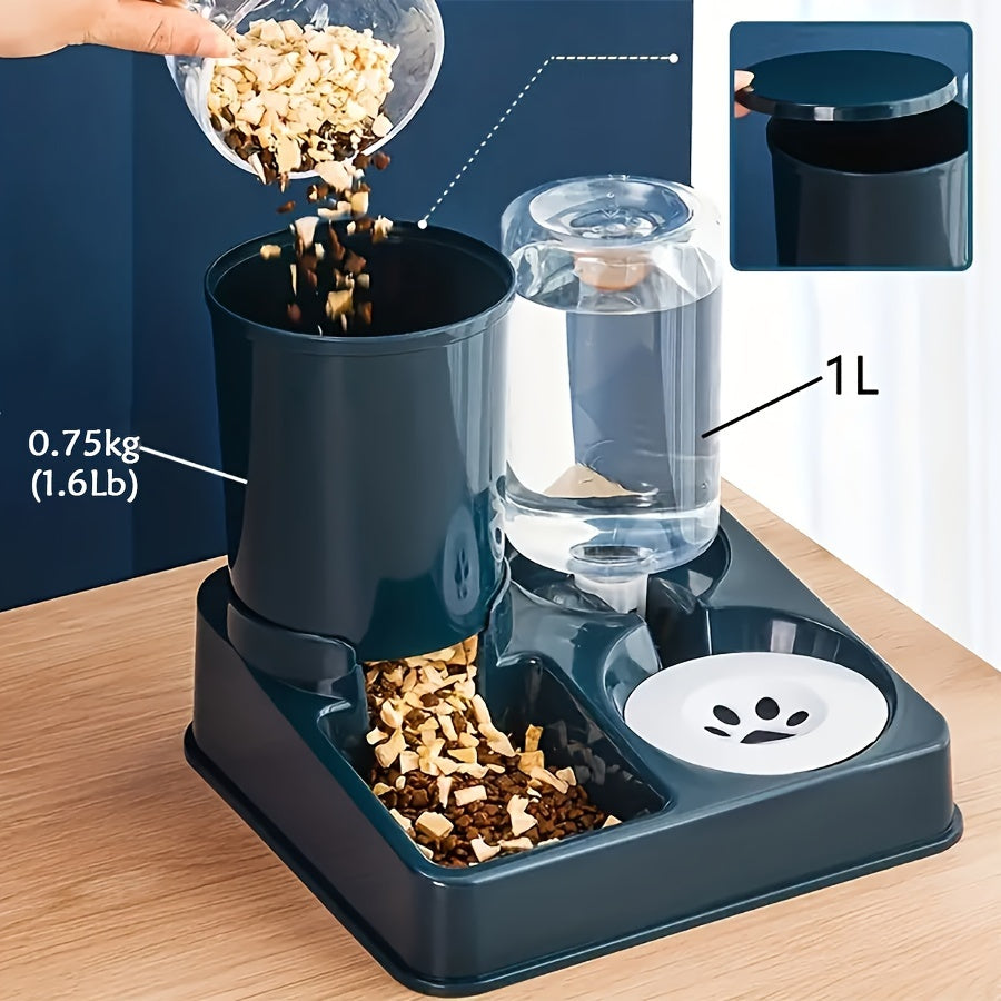 2-in-1 Automatic Pet Feeder and Waterer Set