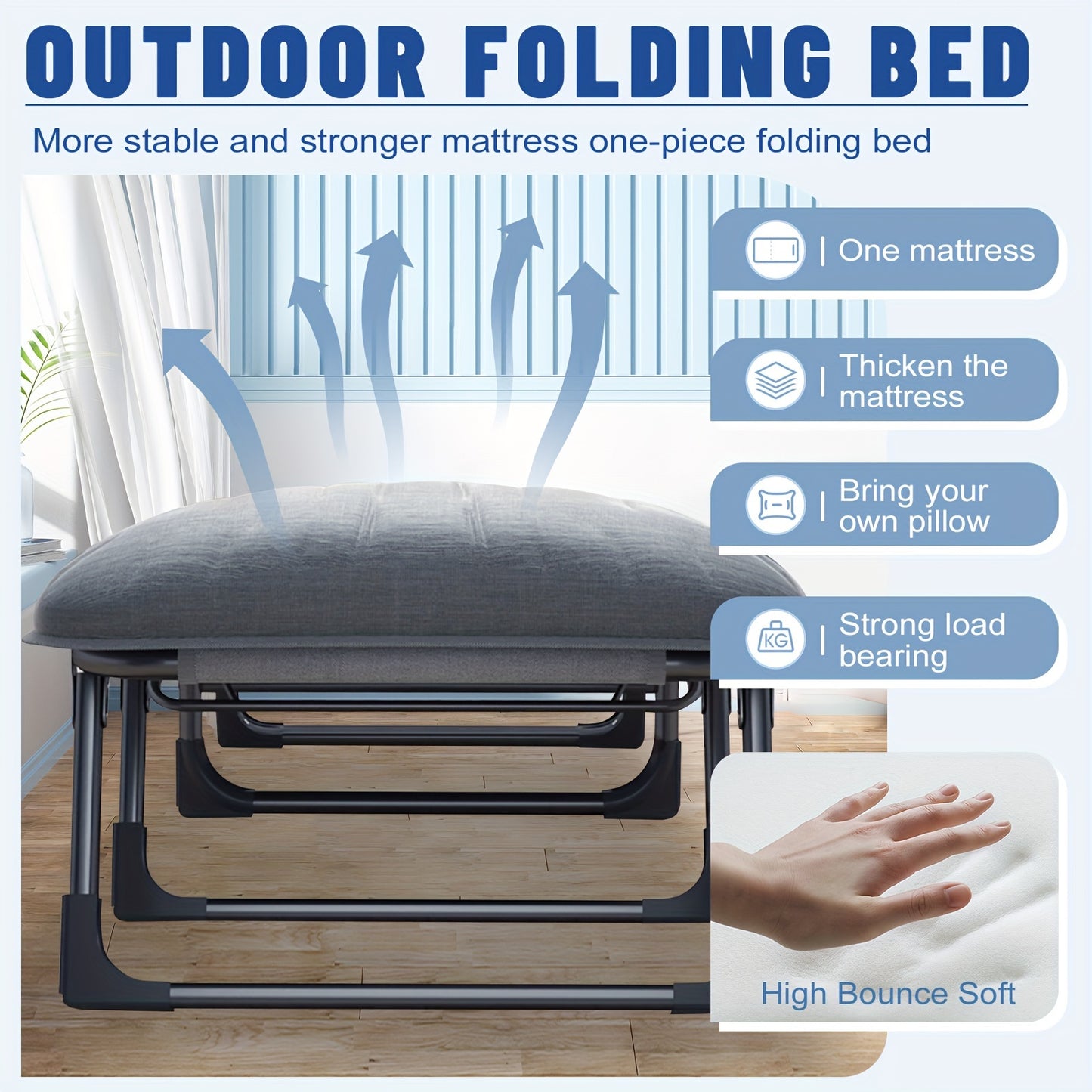 1pc Portable Folding Bed