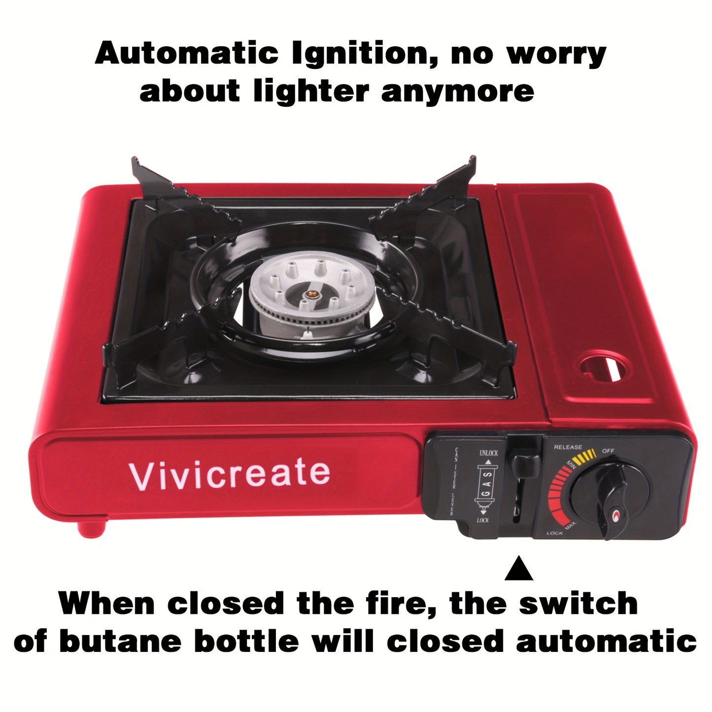 Vivicreate 8500 BTU Portable Camping Stove With Butane Burner