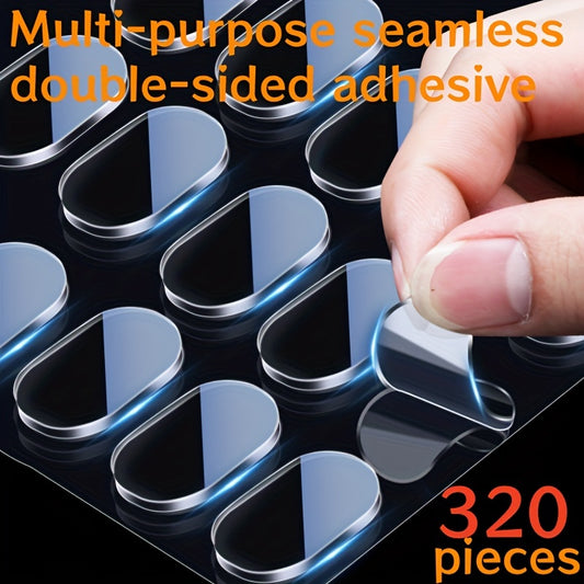 320pcs No-Residue Dual-Sided Waterproof Adhesive Strips