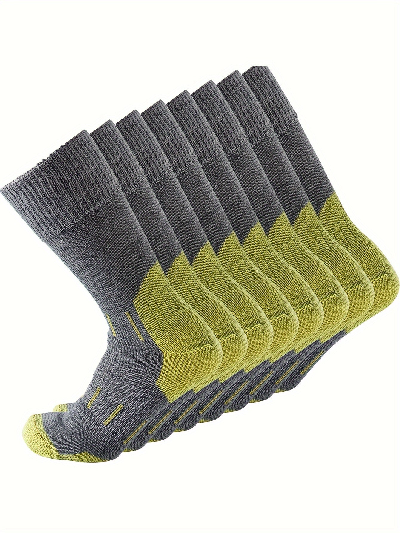 4 Pairs of Premium 79% Merino Wool Athletic Crew Socks for Men - US Sizes 10-13