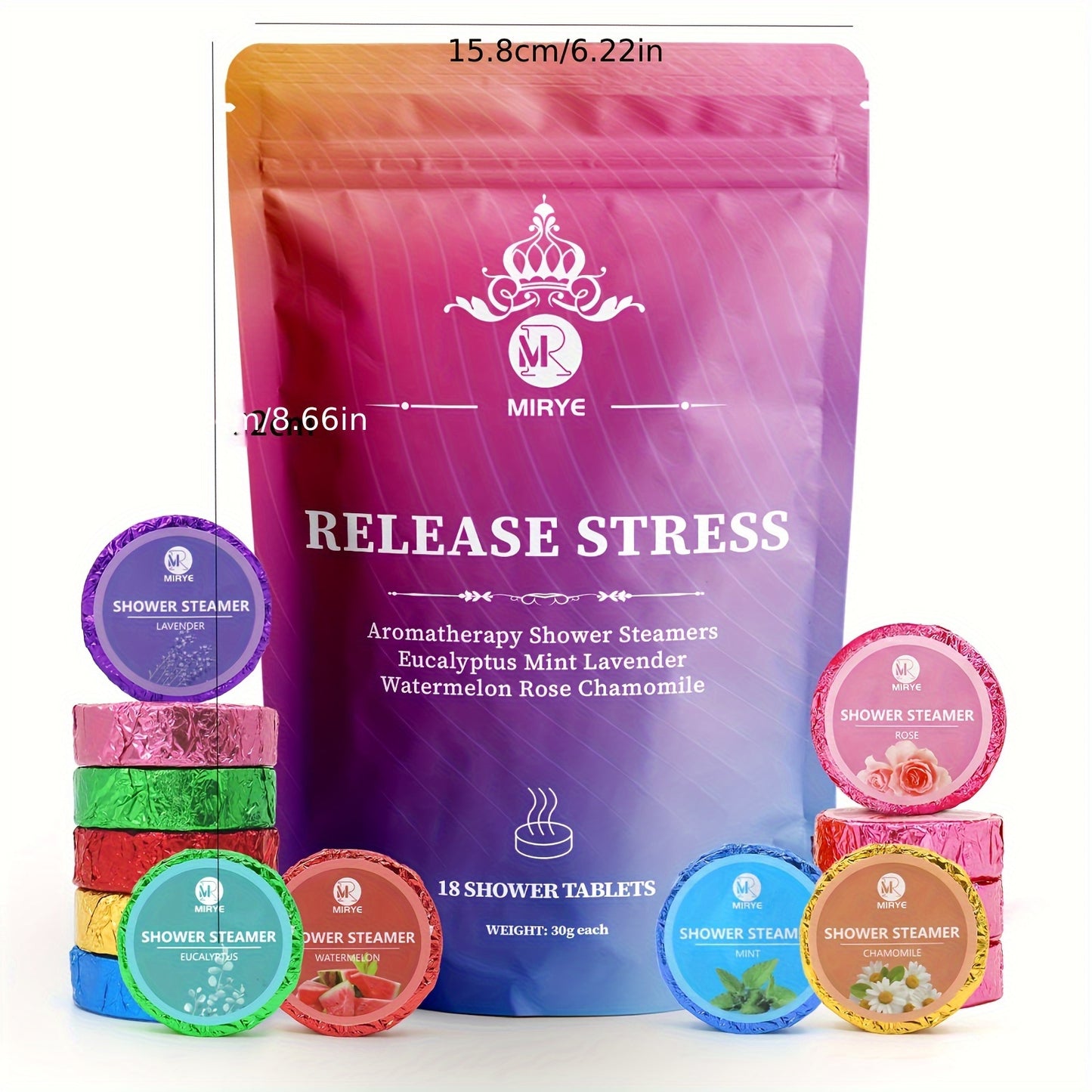 18pcs Aromatherapy Shower Steamers with Assorted Scents.