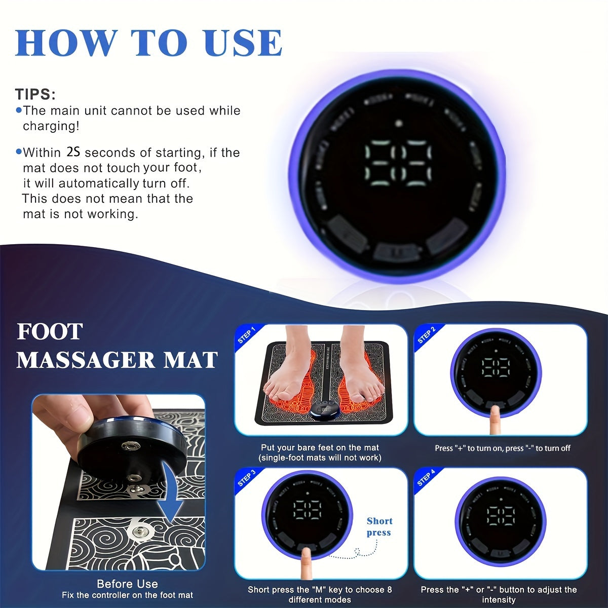 EMS Foot Massager Mat For Neuropathy